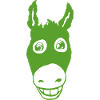 Smiling donkey green