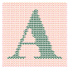 Yarn Serif Letter A Green