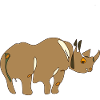 Rhinoceros with horn
