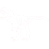 Lineart Dinosaurs, white