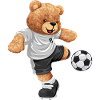 Teddy kicker in football look