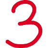 3 Numéro trois rouge Anniversaire