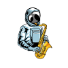 Saxophone Saxophone Astronaut