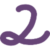 2 Number two number purple