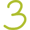 3 Numéro trois anniversaire vert
