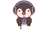 cool penguin plays a game