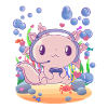 Axolotl gambles underwater