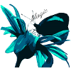 Teal Magic Flower Print