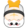 SUSHI CAT Giappone Katze Gamberetti Kitty Nigiri Cosplay