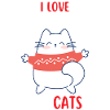I Love Christmas and Cats Cat Christmas