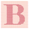 Yarn Serif Letter B Red