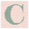 Yarn Serif Letter C Green