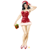 Santa Pin Up