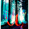 Neon Forest Dream Print
