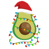Santa Claus Avocado Christmas