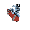 Skateboard Skater Astronaut