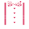 Bretelles de Saint-Valentin et nœud papillon