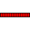 Rectangle loading bar Black Red (100%)