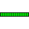 Rectangle loading bar Black Green (100%)