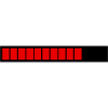 Rectangle loading bar Black Red (75%)