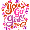 Girl Power Red Pink Purple
