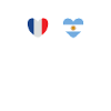 France and Argentina Argentine flags