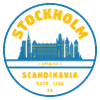 Stockholms Skyline-emblem Blå Gul