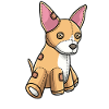 Chiweenie Dog Cuddly Toy
