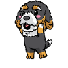 Bernedoodle Chien Riant Emoticon Kawaii