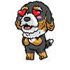 Bernedoodle Chien Riant Emoticon Kawaii