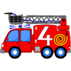 Fire engine 4 birthday children