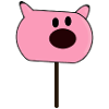 Popsicles pig's face