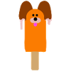 Popsicles dog face
