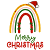 Christmas Rainbow Merry Christmas