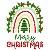 Christmas Rainbow Merry Christmas