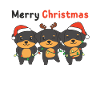 Rottweiler Joyeux Noël mignons chiens