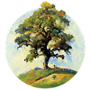 Painting | Tree on a hill