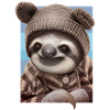 BABY SLOTH WEARS SWEATER
