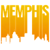 Memphis Skyline Gold Gradient
