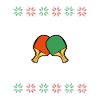 Christmas Table Tennis Bat