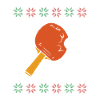 Snowflake Table Tennis Bat
