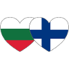 Bulgaria Finland Flag Heart