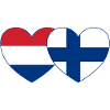 Holland Finland Flag Heart