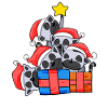 Arbre de Noël Lémurien Lémuriens