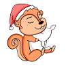 Écureuil Noël Sommeil Sommeil Fatigué