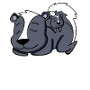 Skunk with Baby Skunk - Family