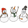 Wacky snow sculptures