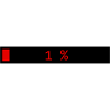 Rectangle loading bar Black Red 1%