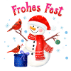 Snowman wishes Merry Christmas