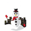 Snow Man Cold Christmas Night